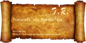 Turcsány Renáta névjegykártya